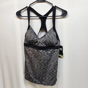 TYR Womens Sonoma V-Neck Open Back Tankini Size Large